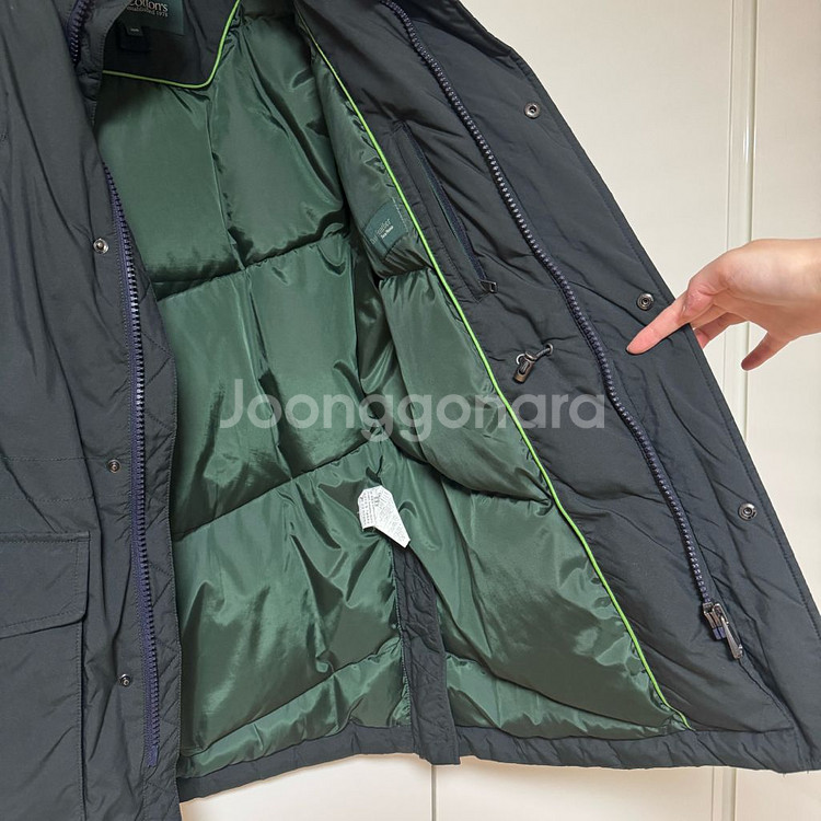 100 헨리코튼 거위털 점퍼 패딩 코트 양털카라--4