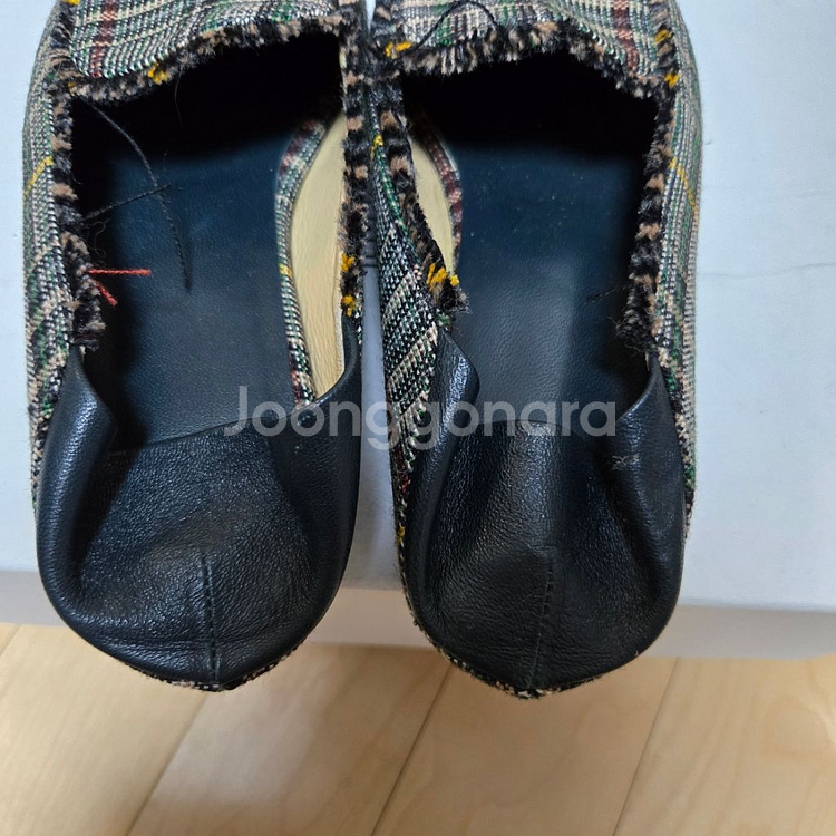 구호(KUHO) 체크 슬립 로퍼 그린 240--6