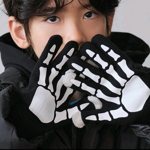 glgk 엑스레이 니트 장갑 뼈장갑 블랙