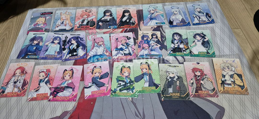 블루아카 GS25 웨하스 포토카드 전종 넘겨봅니다.--0