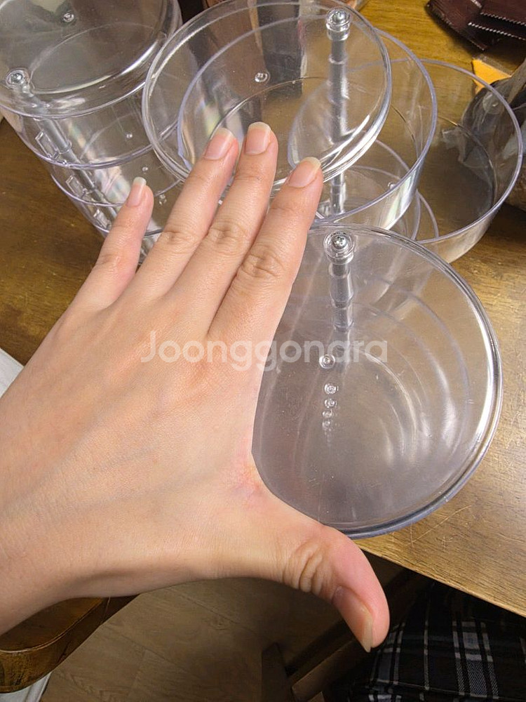 유아 머리핀,고무줄 보관함 3개 일괄--1