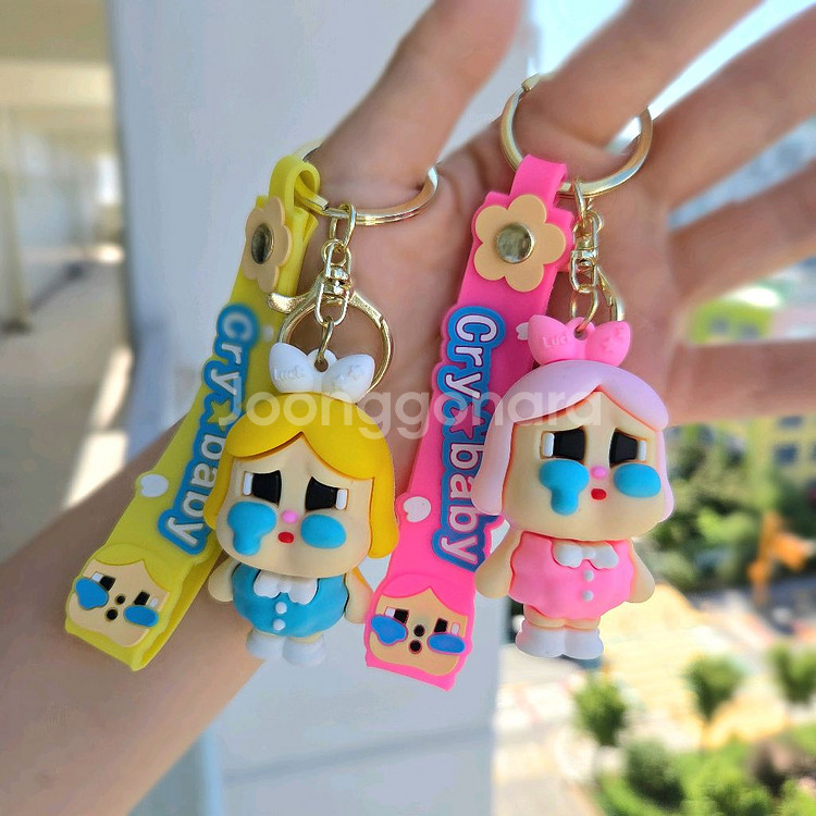 크라잉 베이비 캐릭터 인형 키링 울보아기 캐릭터 키홀더--0