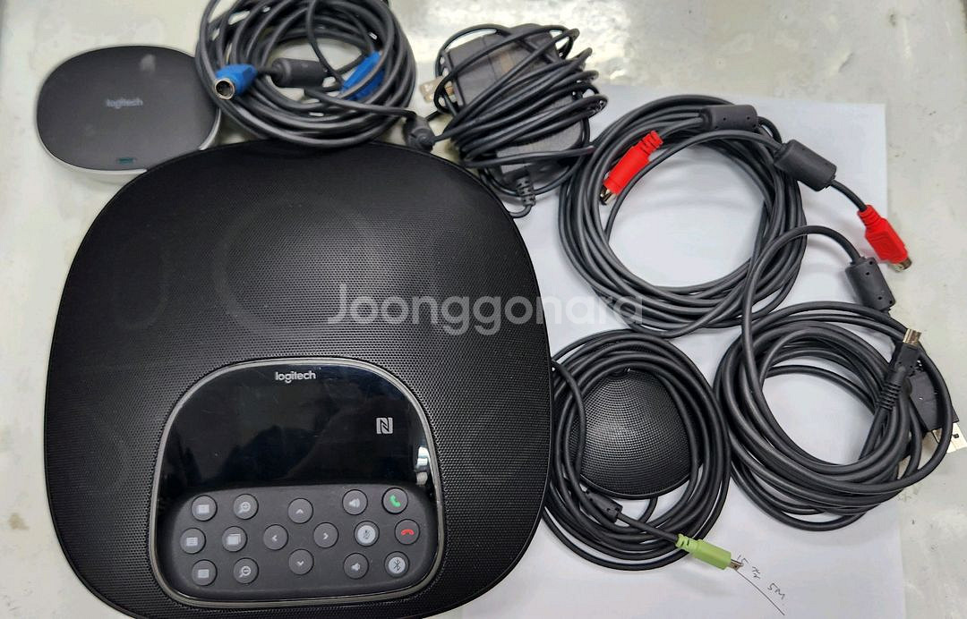 로지텍 화상회의용 스피커 마이크 세트--0