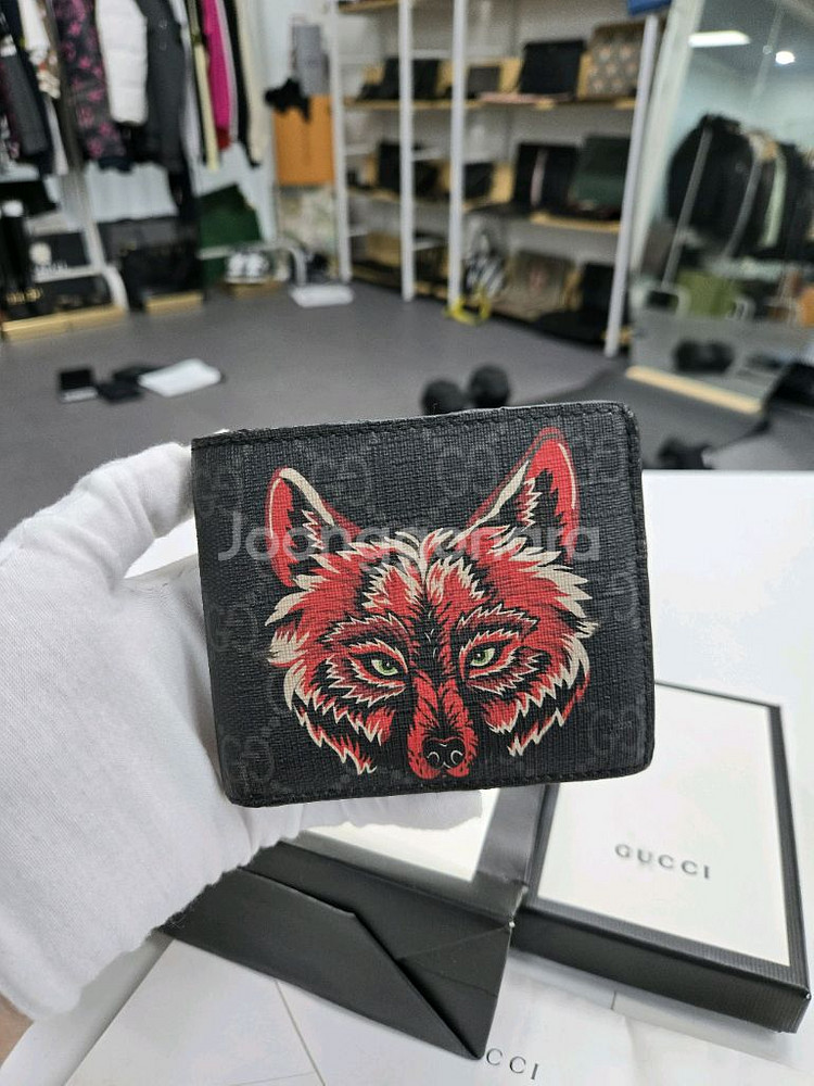 [A급컨디션]구찌 울프 반지갑--0