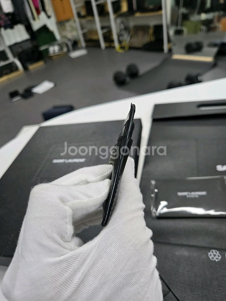 [A급컨디션]입생로랑 은장 카드지갑--3