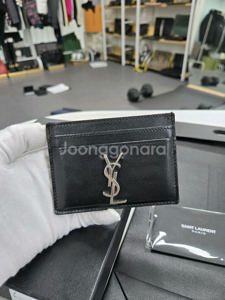 [A급컨디션]입생로랑 은장 카드지갑--0