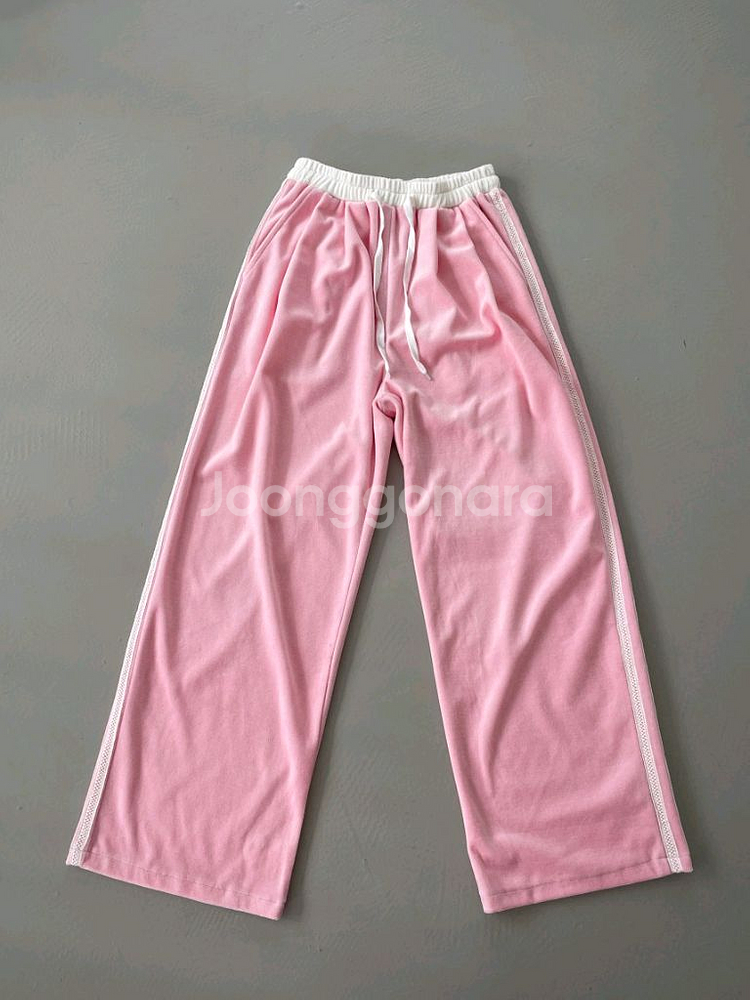 벨로아 벨벳 레이스팬츠 와이드팬츠--5