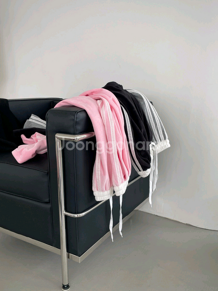 벨로아 벨벳 레이스팬츠 와이드팬츠--1