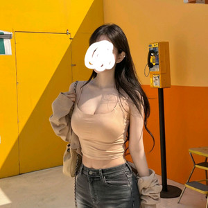 카인다미 옆가슴 볼륨 스퀘어넥 캡나시 (베이지)