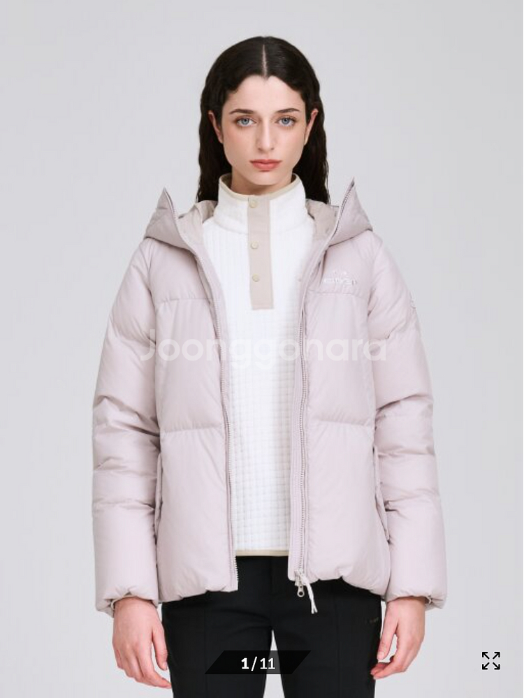 아이더 패딩 에드온 여성 미들 다운 자켓 숏패딩--0