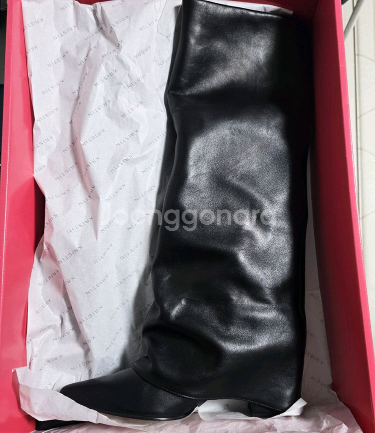 크리스틴 여성 블랙 롱부츠 250 15만원 팝니다--2