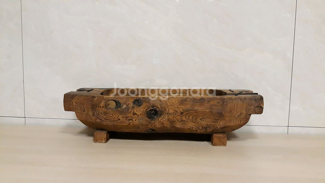 빈티지 원목 옛날 여물통 화분다이 인테리어소품--1