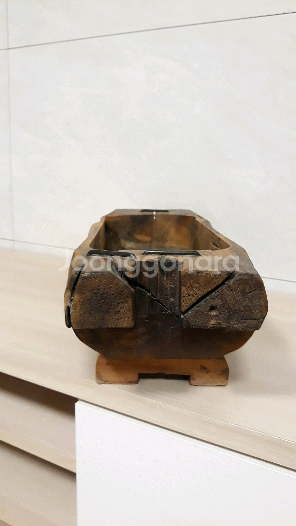 빈티지 원목 옛날 여물통 화분다이 인테리어소품--8