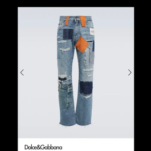 새제품)돌체앤가바나.패치워크.데님.바지.남자바지.청바지