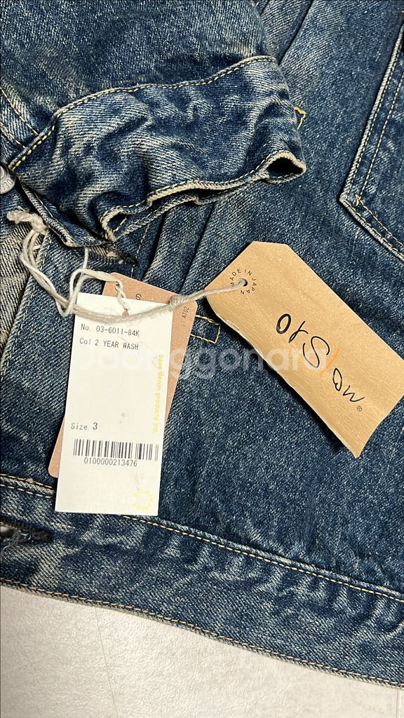 3 새상품 오어슬로우 40s 1세대 데님자켓--2
