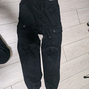 블랙 오토바이 바지 카고 조거팬츠 M