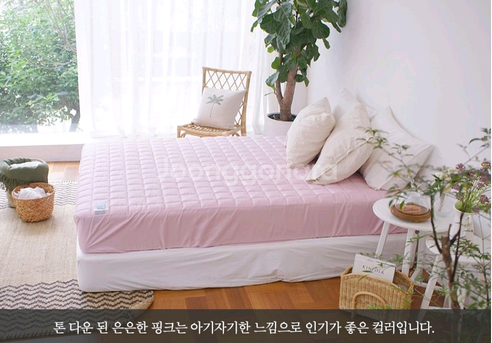 이브자리/클라르하임/순면 모노3 매트리스커버/2색상--1