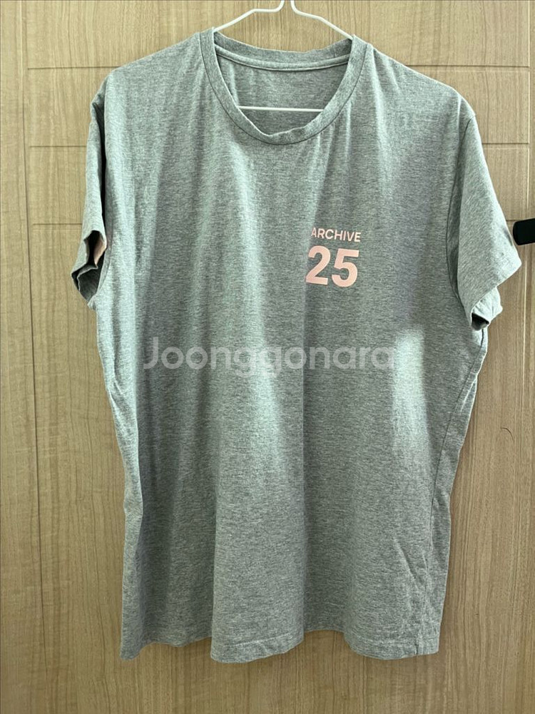 미닛뮤트 25주년 기념 티셔츠 핑크 그레이--0