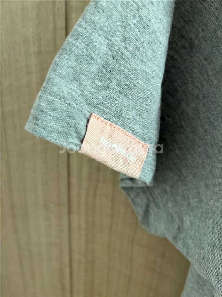 미닛뮤트 25주년 기념 티셔츠 핑크 그레이--1