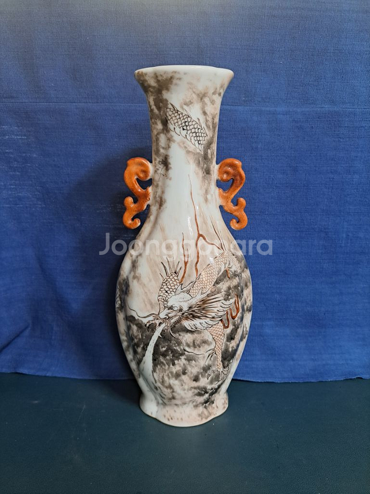 반박태 운용문 도자기 화병--0