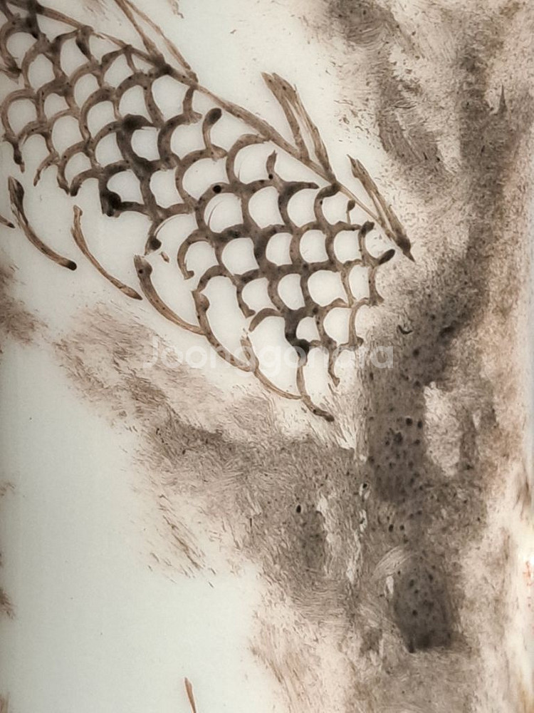 반박태 운용문 도자기 화병--3