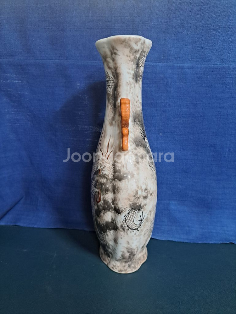 반박태 운용문 도자기 화병--9