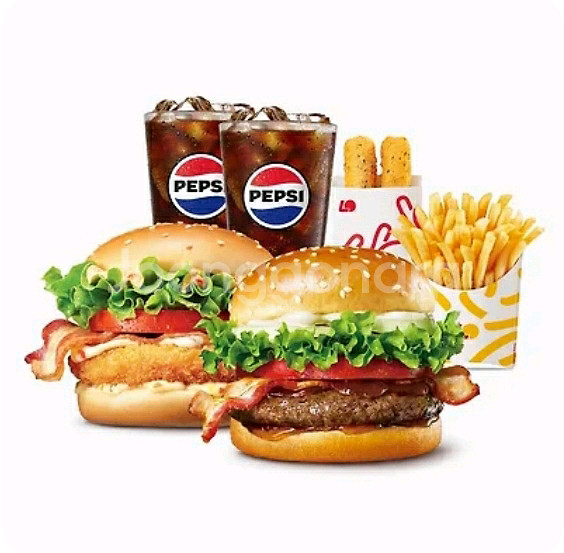 롯데리아 불고기베이컨버거 + 새우베이컨버거 + 치즈스틱--0