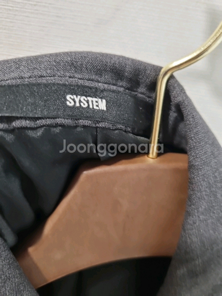 한섬 시스템 차콜 그레이 블레이저 자켓--4