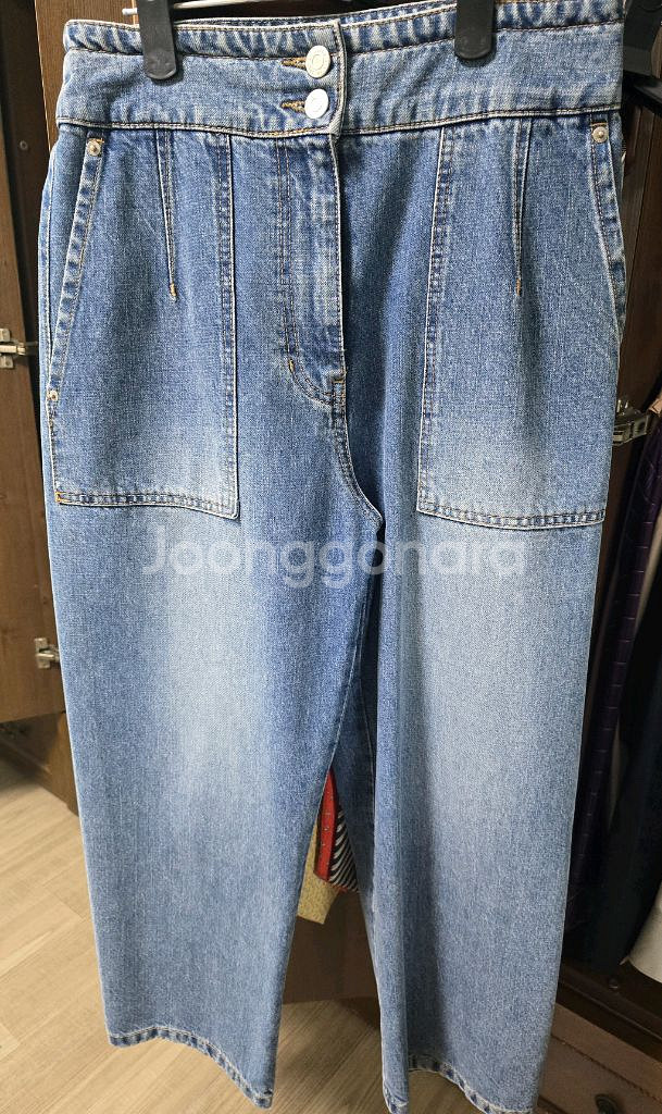 시스템투버튼백레터링데님 55사이즈--4