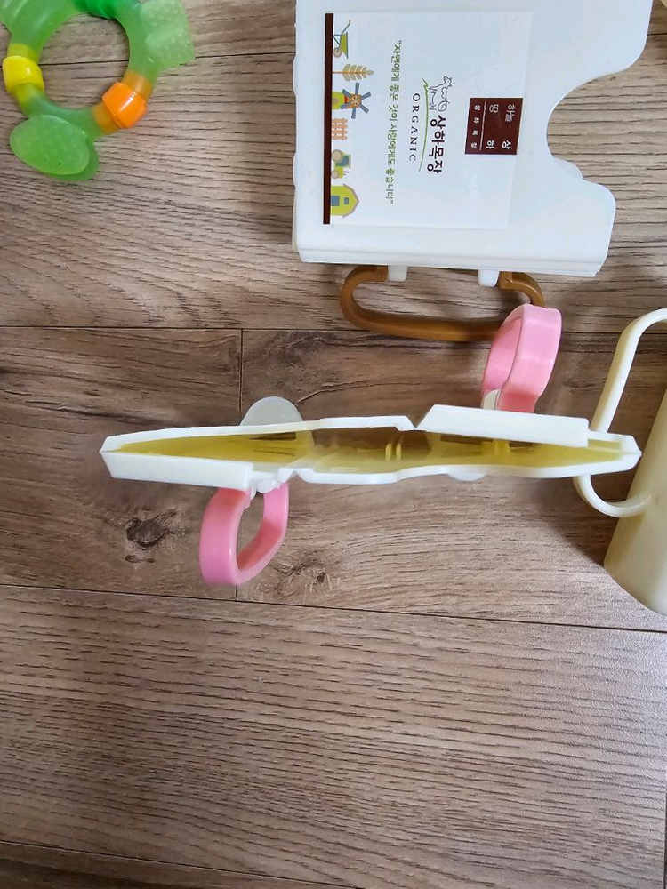 플렉사 우유 홀더. 더블하트 치발기. 유아과일망--2