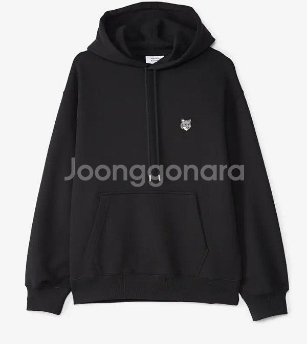 메종키츠네 그레이폭스 후드 맨투맨--0