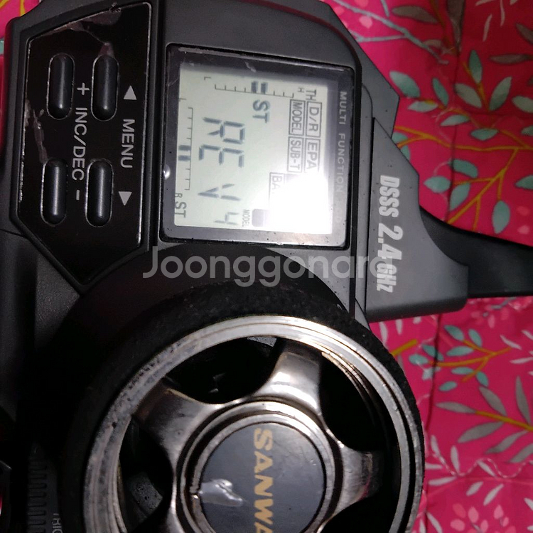 (RC)산와 송신기(수신기 없음.핸들스펀지 부식)중고--7