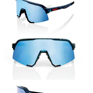 100% S3 블랙 홀로그래픽 하이퍼 블루 고글