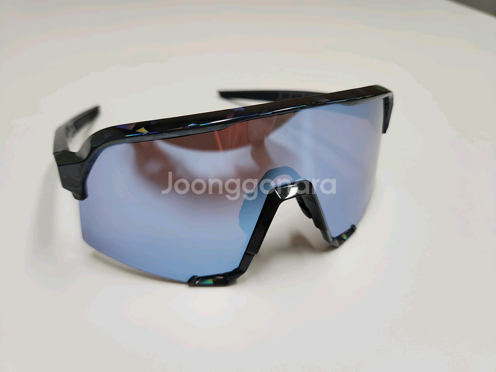 100% S3 블랙 홀로그래픽 하이퍼 블루 고글--1