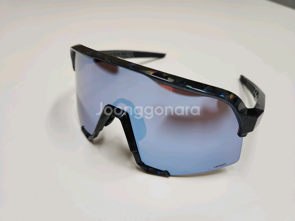 100% S3 블랙 홀로그래픽 하이퍼 블루 고글--2
