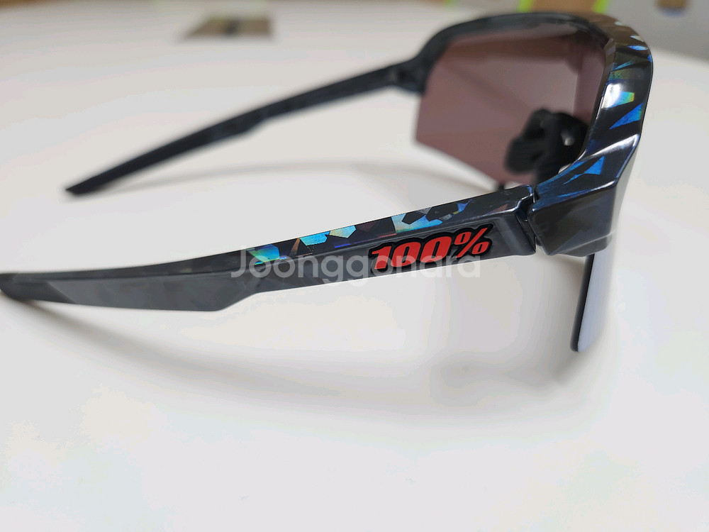 100% S3 블랙 홀로그래픽 하이퍼 블루 고글--4