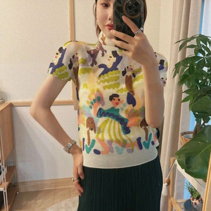 플리츠플리즈 me 이세이미야케 미 댄스 스트레치 탑