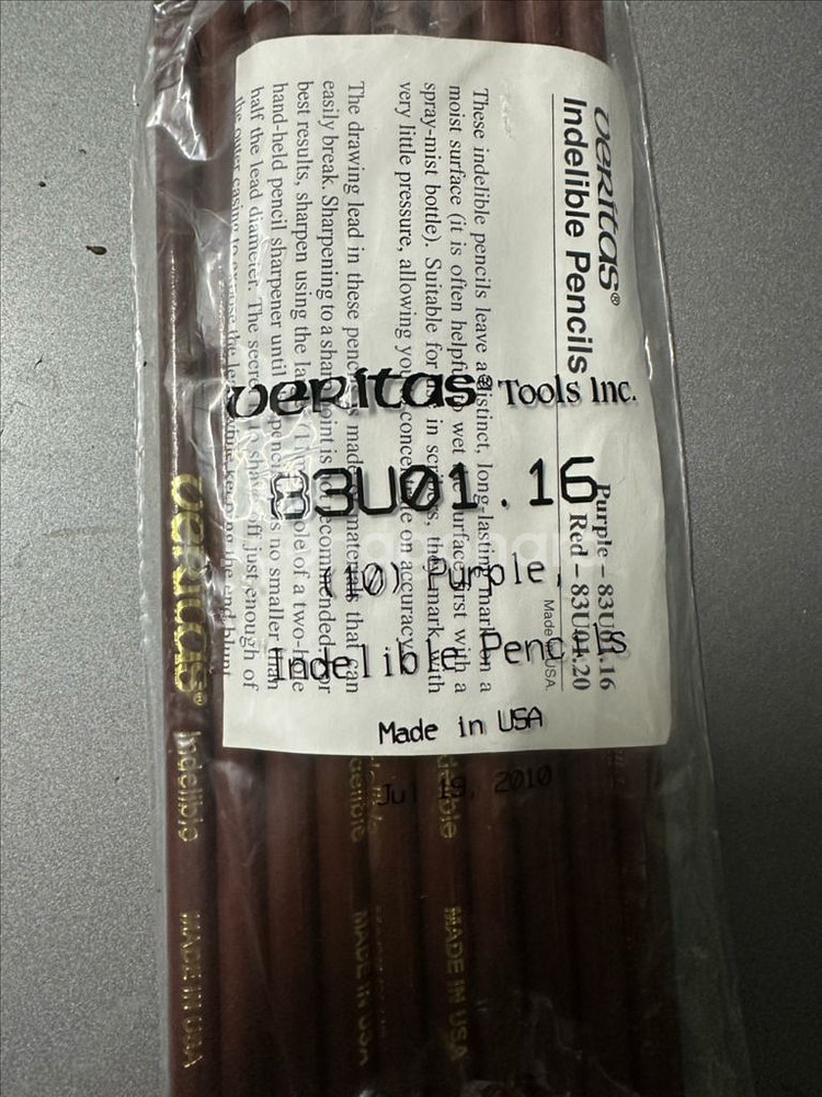 미국산 목수용 베리타스 지워지지 않는 연필 2팩--0