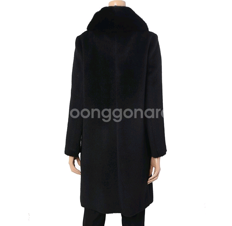 고세 여성 수리알파카 겨울 코트 블랙 66사이즈--2