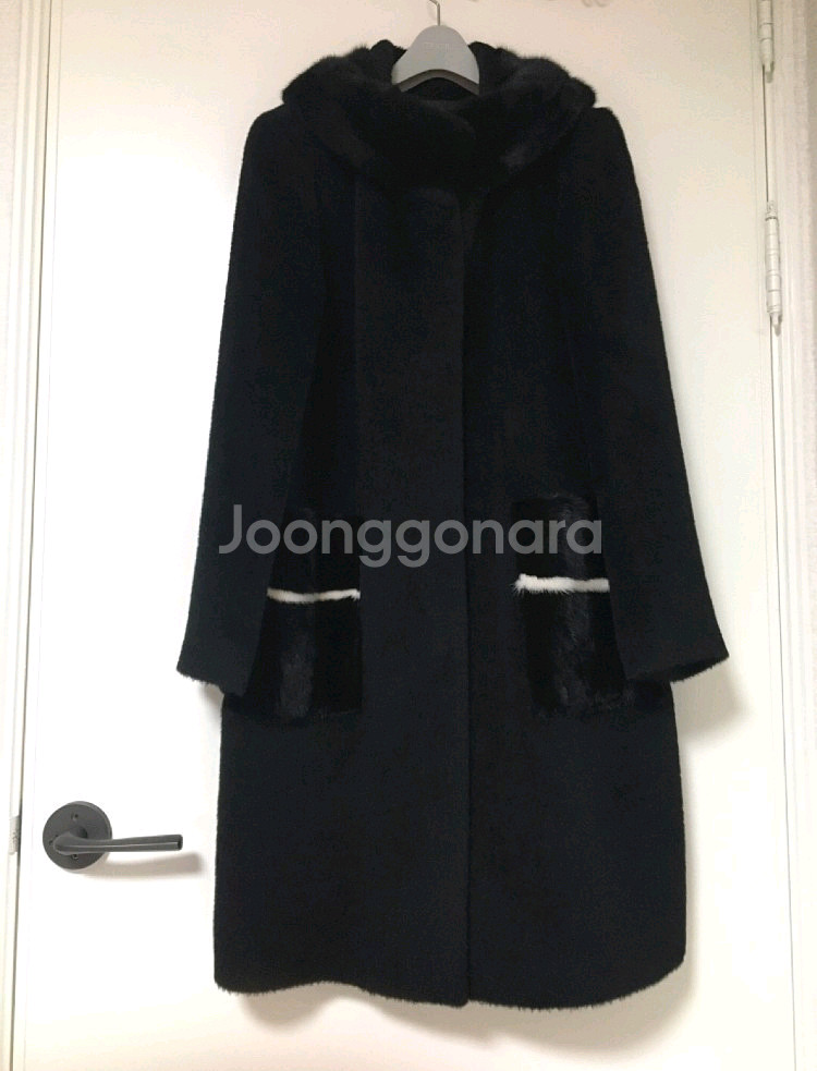 고세 여성 수리알파카 겨울 코트 블랙 66사이즈--6