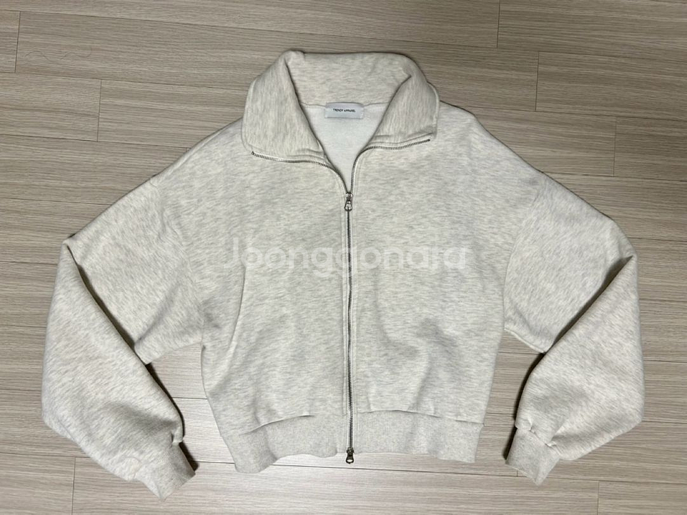 기모 크롭 집업 (새상품)--0