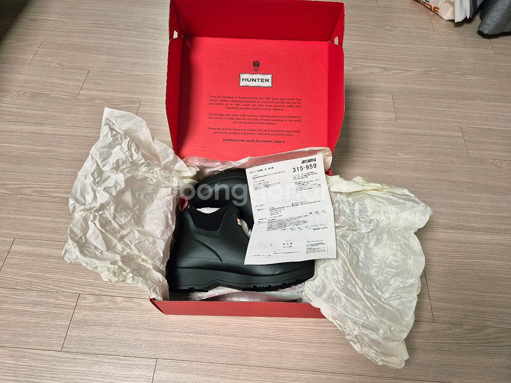 헌터 첼시 숏 레인부츠 블랙 UK5(240~245)--2