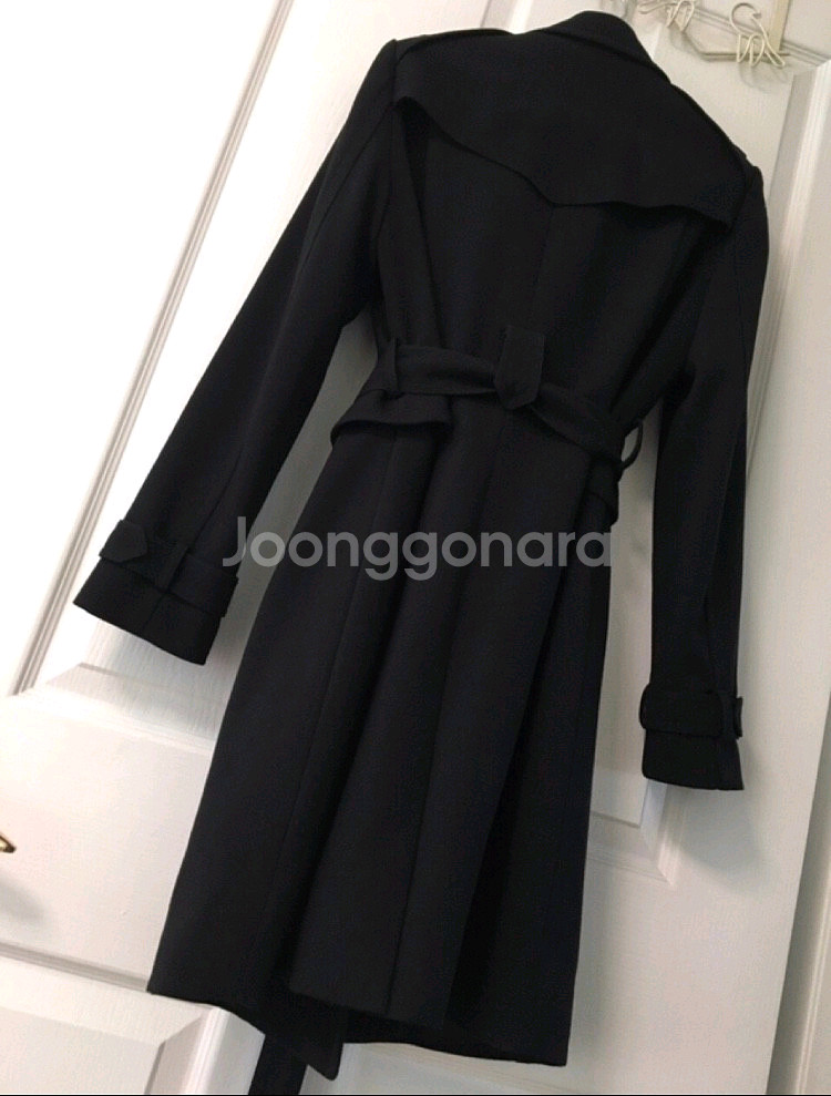 모조에스핀 여성 봄가을코트 롱자켓 블랙 66사이즈--1