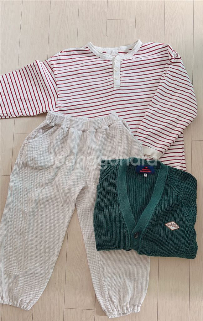 6-7세 가을코디 일괄 타오 가디건, 디그린 상하, 아--1