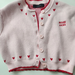 로아앤제인 핑크 하트가디건 100