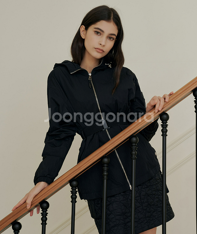 위뜨 후디 미드 점퍼--0