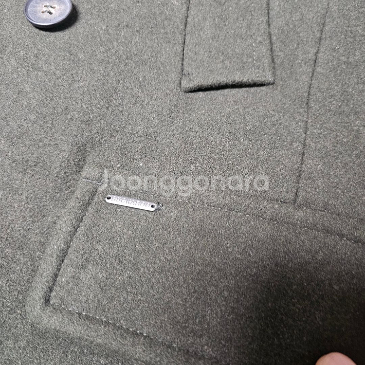 501- 버커루 더블브레스티드 울 코트 XL 올리브--5