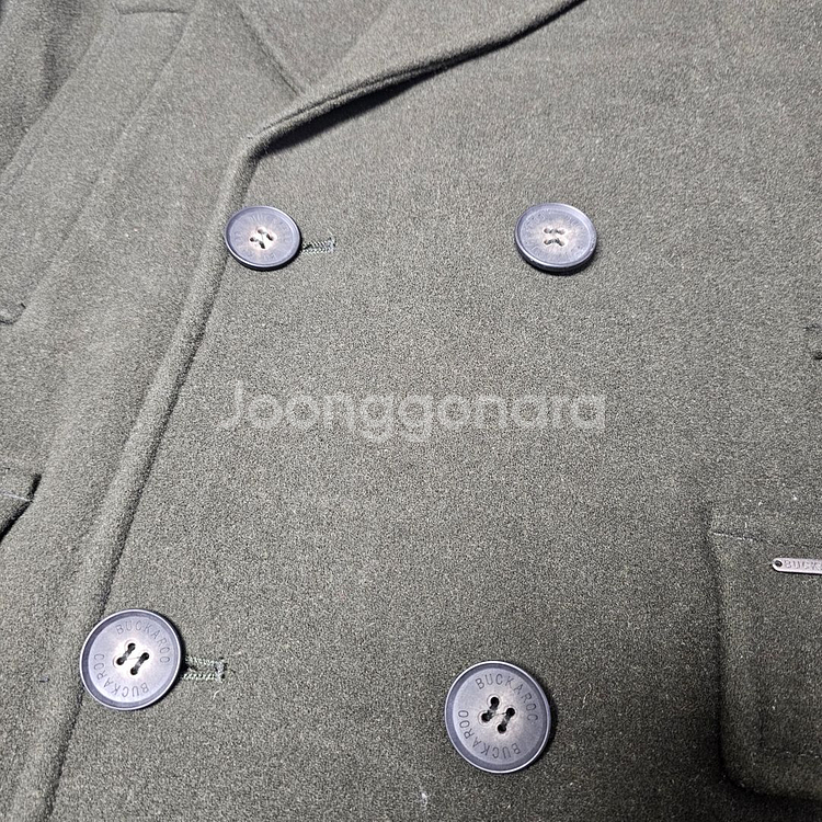 501- 버커루 더블브레스티드 울 코트 XL 올리브--7