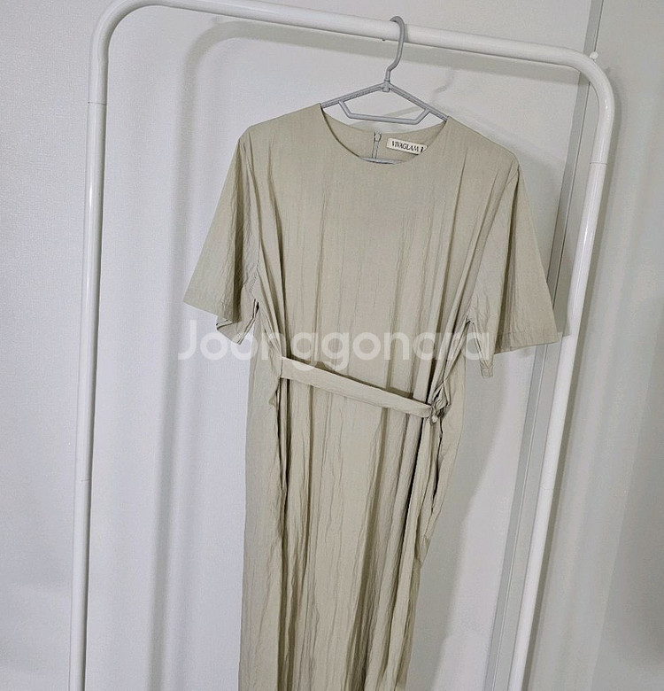 오브더나인 바스락 벨트 롱원피스--0