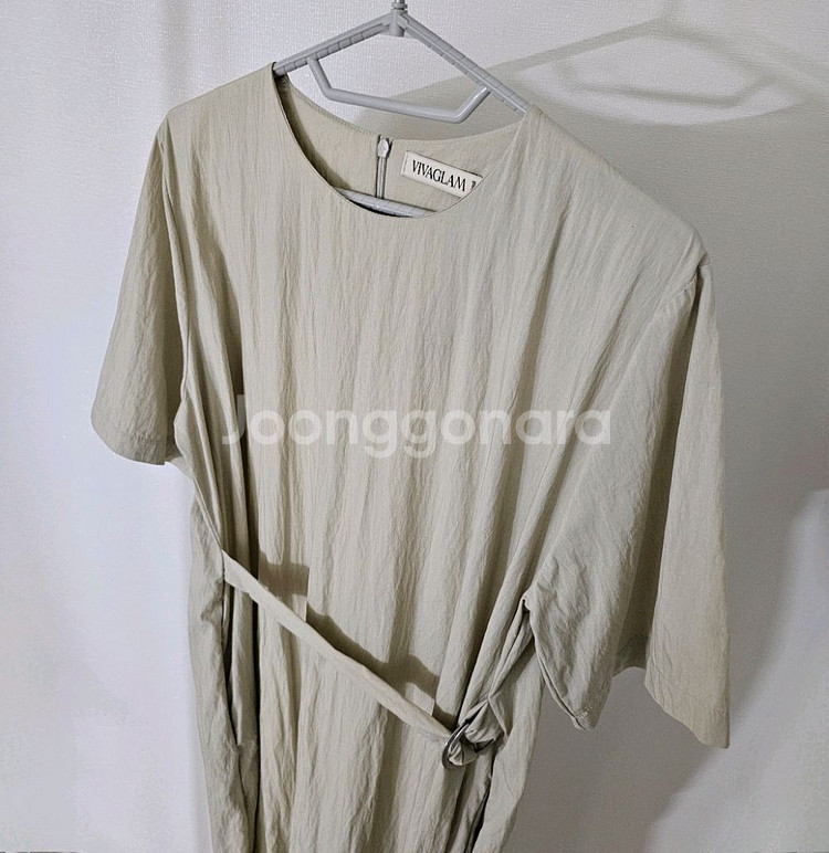 오브더나인 바스락 벨트 롱원피스--4